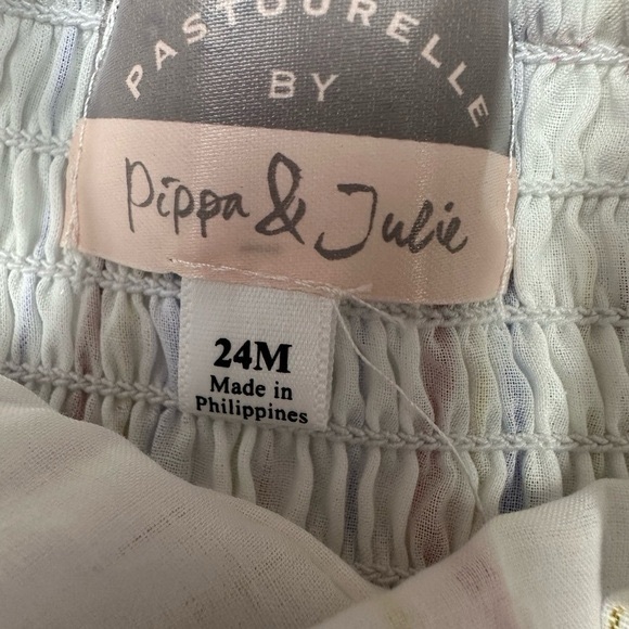 Pastourelle By Pippa & Julie White Striped Glitter Romper Size 24 months - Picture 4 of 5